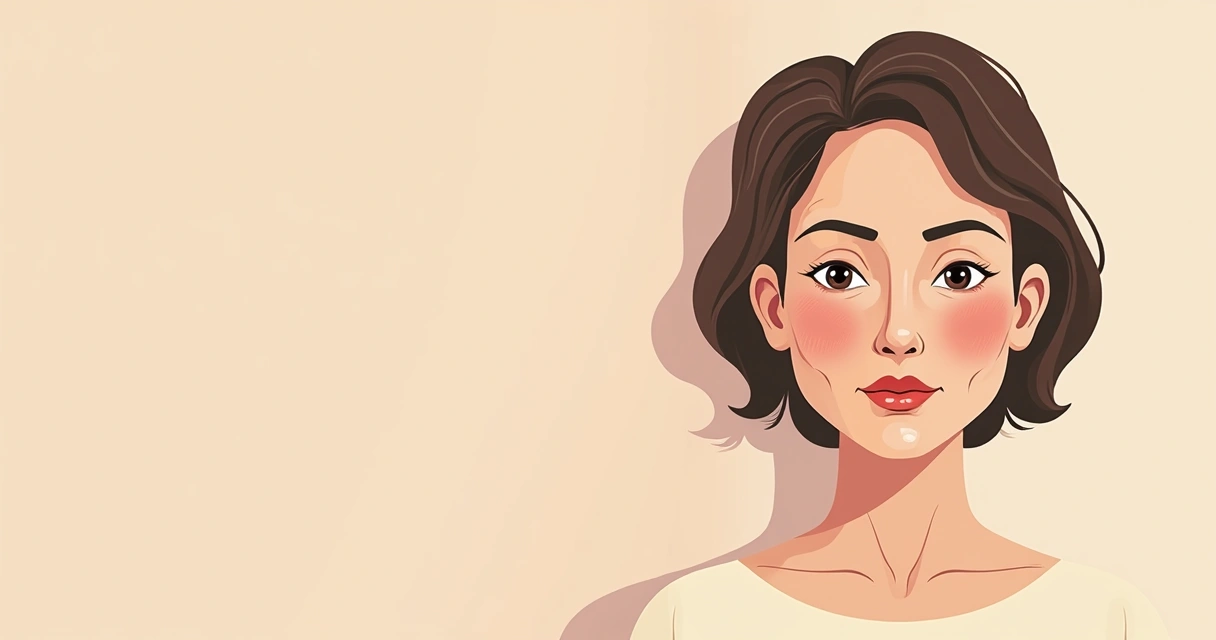 Linhas de expressão detalhadas no rosto de uma mulher madura 