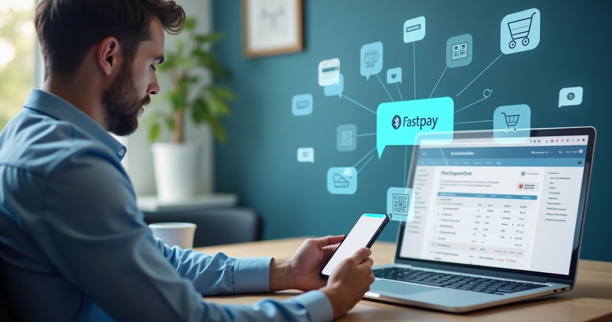 Pessoa enviando link de pagamento pelo celular