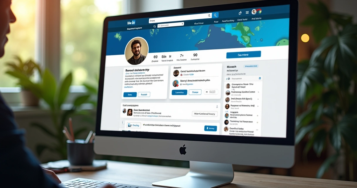 Perfil do LinkedIn de desenvolvedor com destaque internacional 