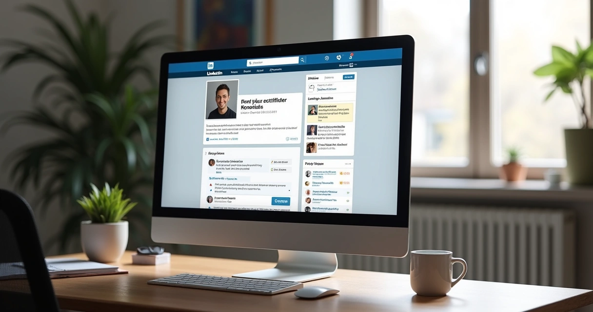 Perfil profissional sendo visualizado no LinkedIn 