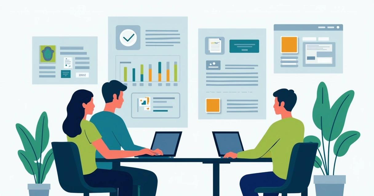 Equipo de recursos humanos revisando liquidación final