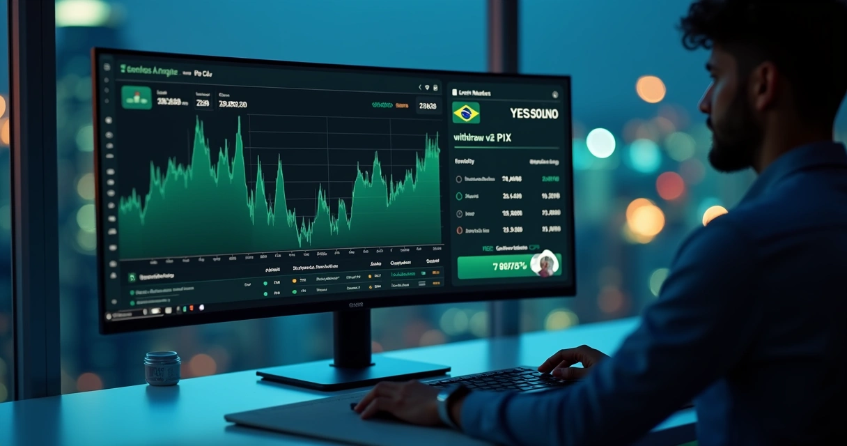 Tela de plataforma de apostas com gráfico em tempo real e saldo sendo liberado instantaneamente 