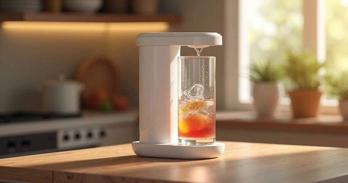 Liquidificador compacto em cozinha pequena