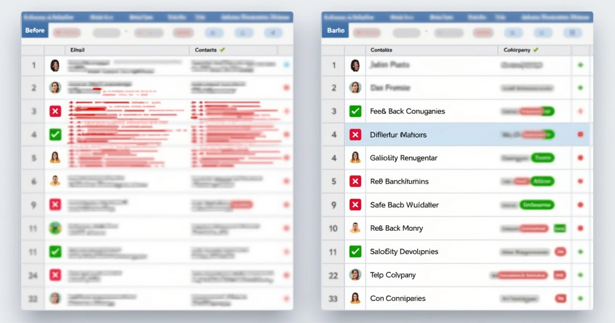 Comparação de lista suja e lista limpa de emails 