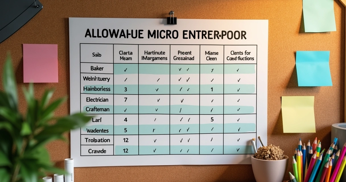 Lista com exemplos de atividades permitidas para MEI 