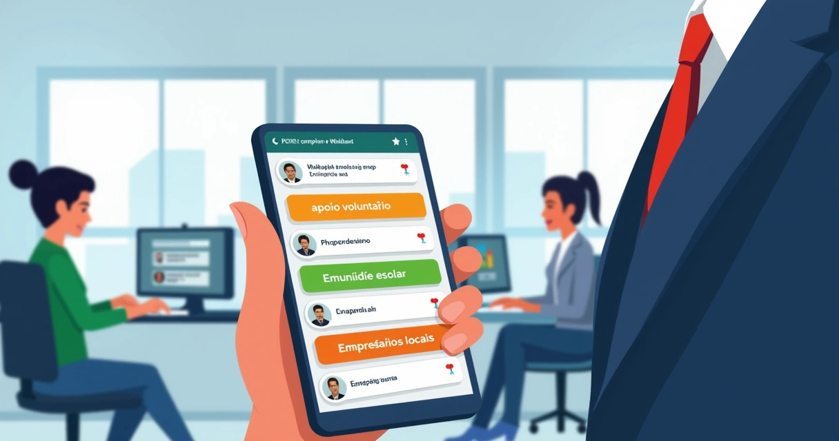 Gestão de lista de transmissões no WhatsApp para políticos 
