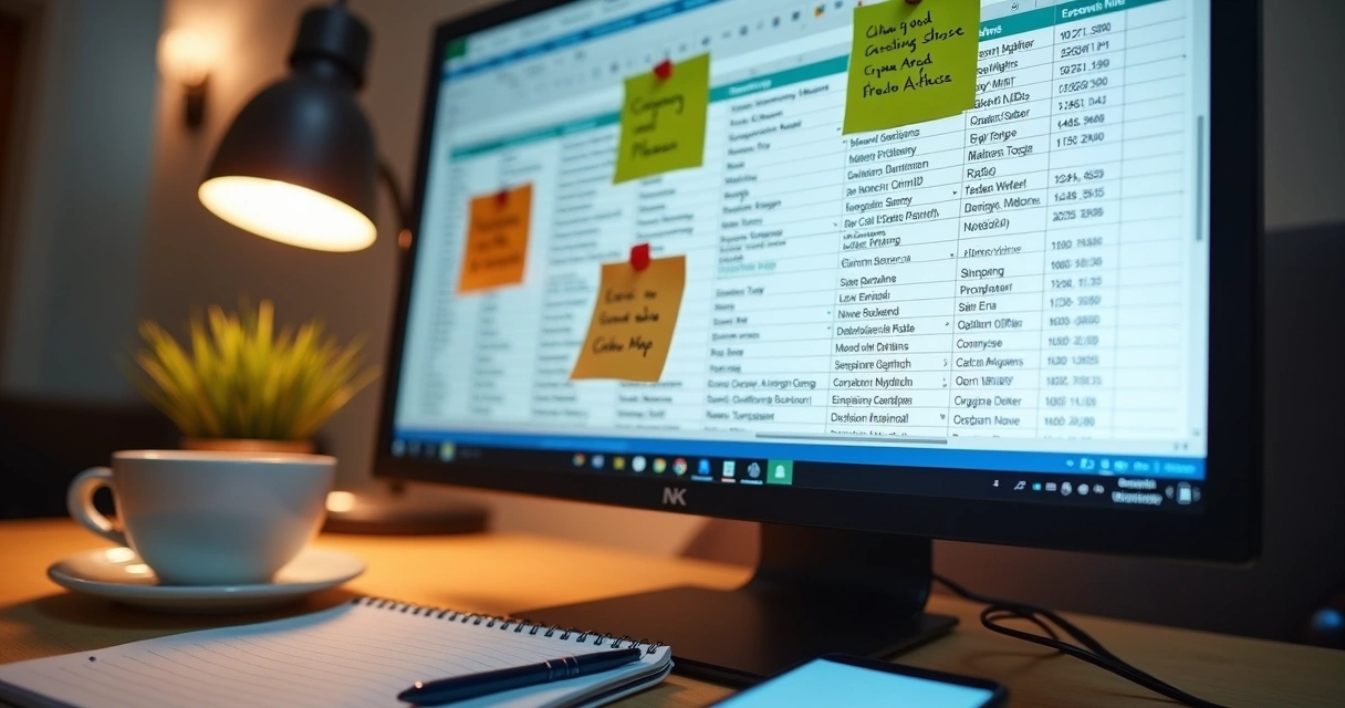Prospecção B2B na prática: checklist essencial para times comerciais 3 Tela de computador com lista de leads B2B organizada
