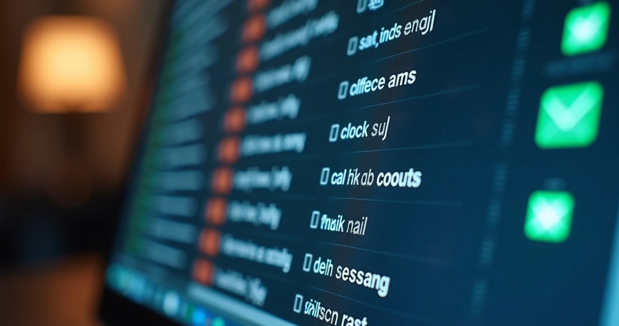 Planilha digital mostrando lista de emails atualizada e engajada 