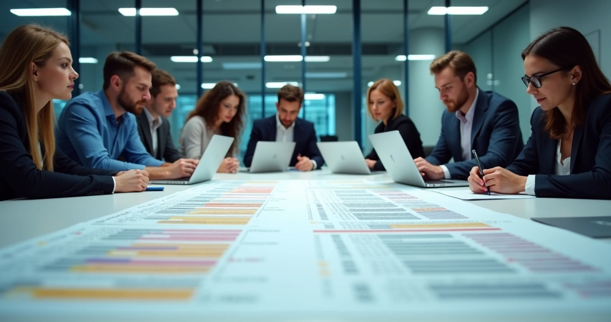 Lista de empresas B2B sendo estudada em reunião comercial 