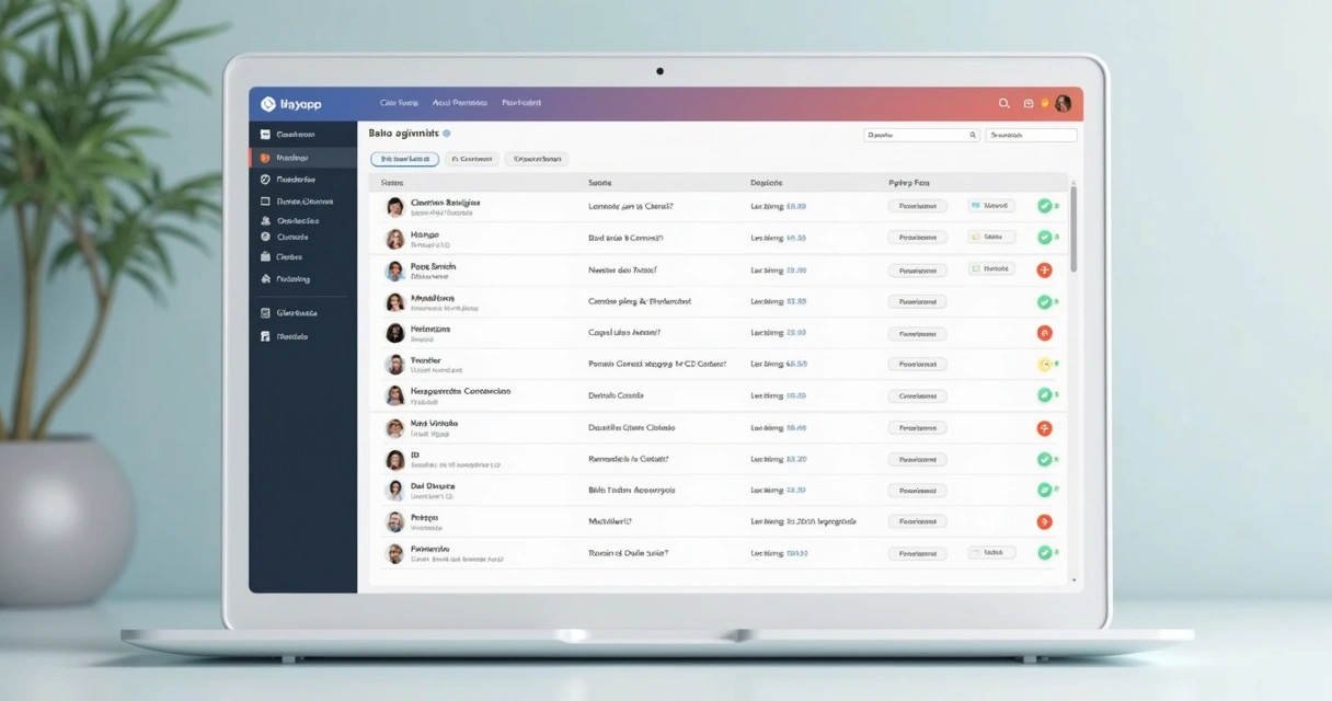 Tela de CRM mostrando lista simples de negócios em andamento 
