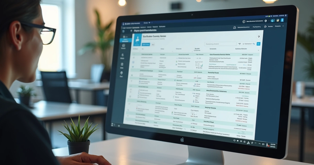 Painel mostrando lista filtrada de leads B2B 