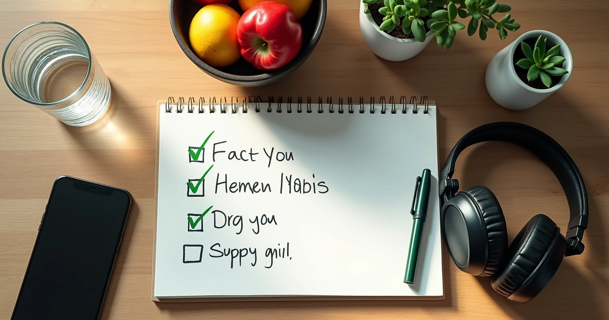 Checklist de hábitos diários para saúde mental 