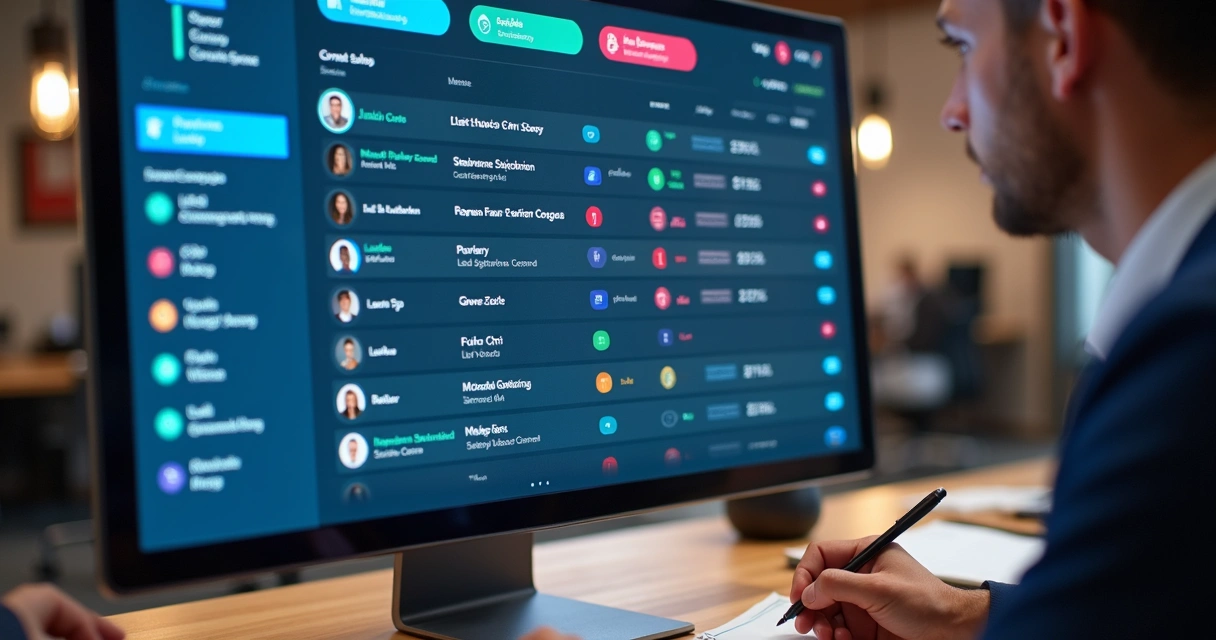 Dashboard mostrando lista de leads atualizada e integrada ao CRM 