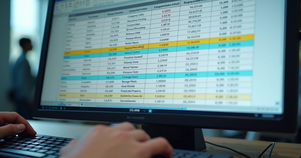 Marketing B2B: estratégias digitais para gerar leads qualificados 4 Tela de computador com lista de leads B2B qualificados em planilha