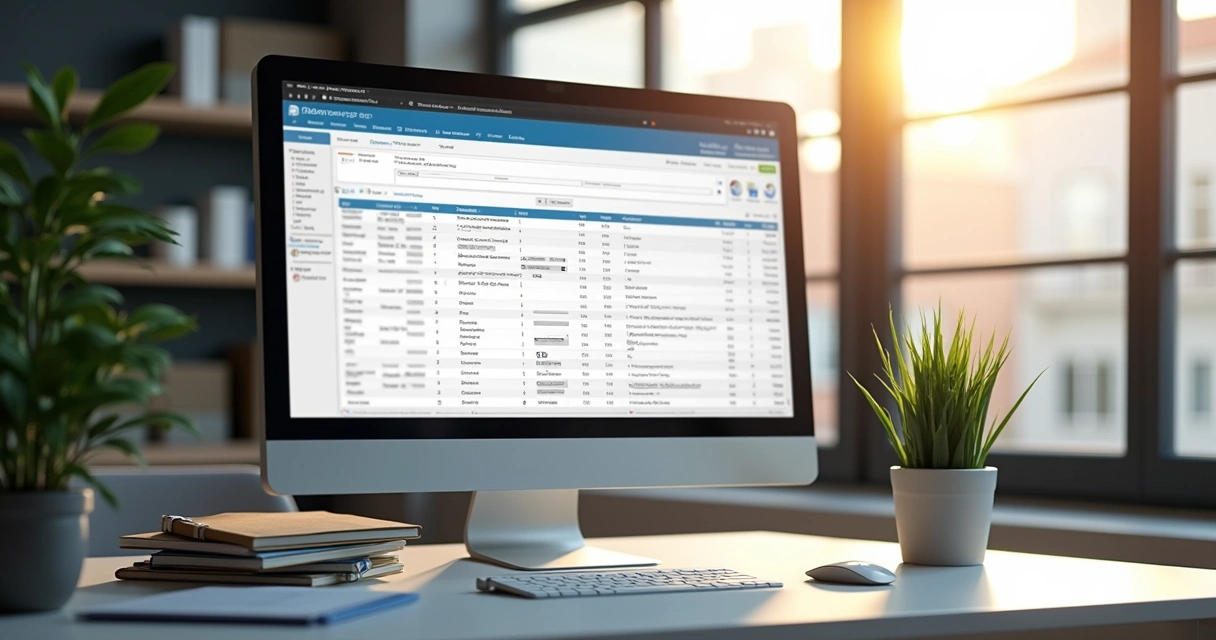 Tela de sistema ERP mostrando lista de materiais