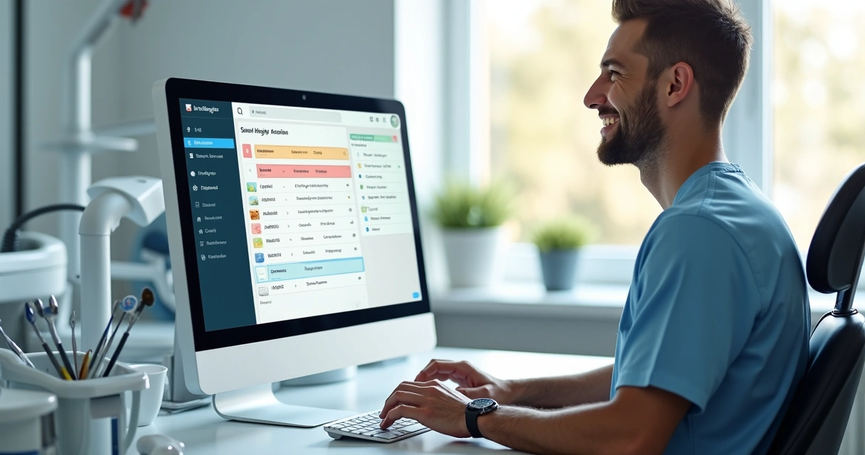 Arquivo digital com listas numeradas para organização de procedimentos odontológicos em clínica 