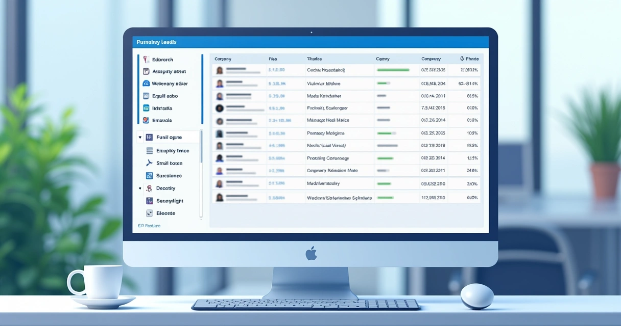 Tela com lista personalizada de leads para outbound 