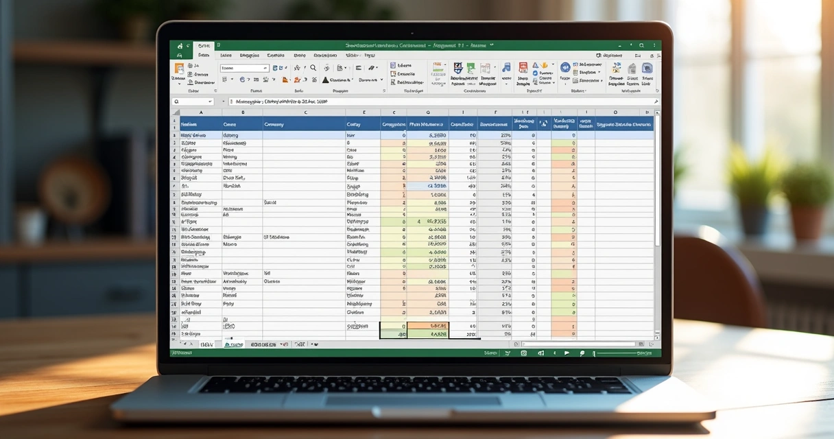 Planilha Excel mostrando empresas filtradas por CNAE 