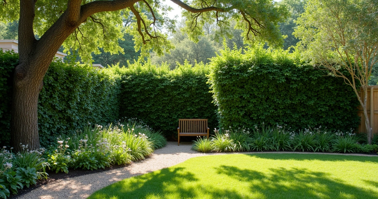 Living fence made of native Texas plants 