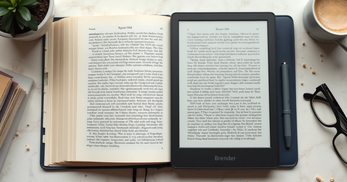 Comparação entre páginas de um livro impresso e tela de eBook com diferentes fontes 