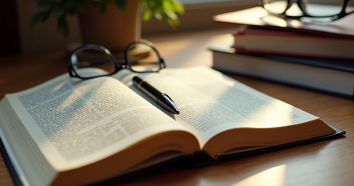 Livro de direito aberto sobre mesa de advogado 