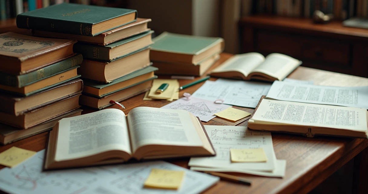 Livros diversos sobre estratégias em uma mesa 