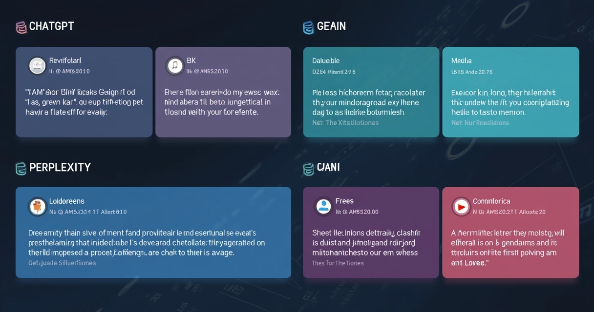 Dashboard comparing LLM responses about a brand