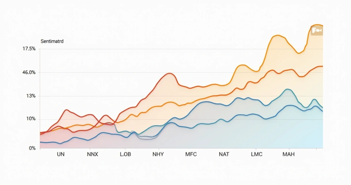 Line chart showing LLM sentiment trends over time