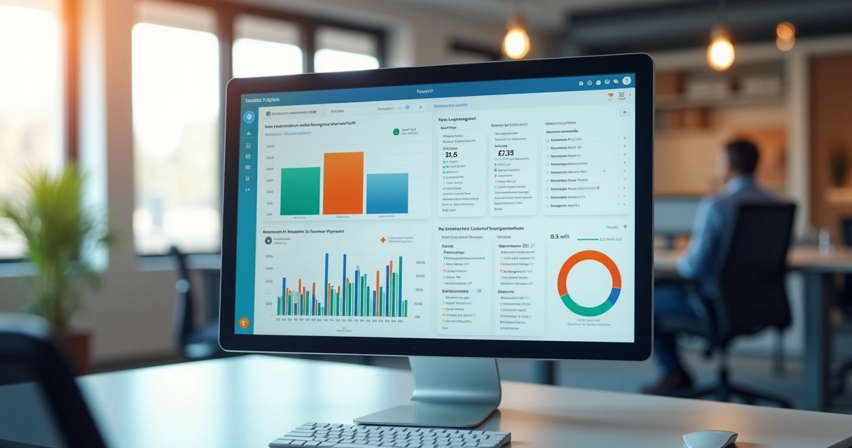 Dashboard with AI sentiment analysis graphs and review comment summaries