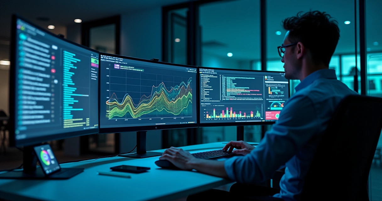 Analyst viewing real-time sentiment dashboard for AI model responses 