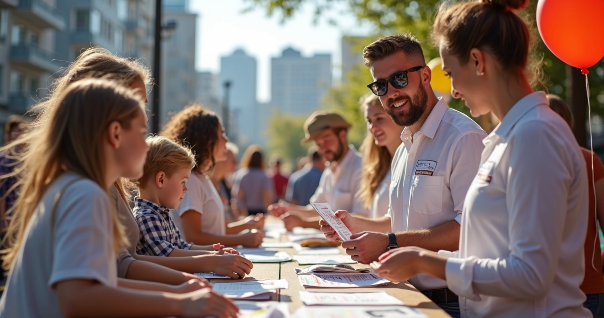 Small business participating in a local community event