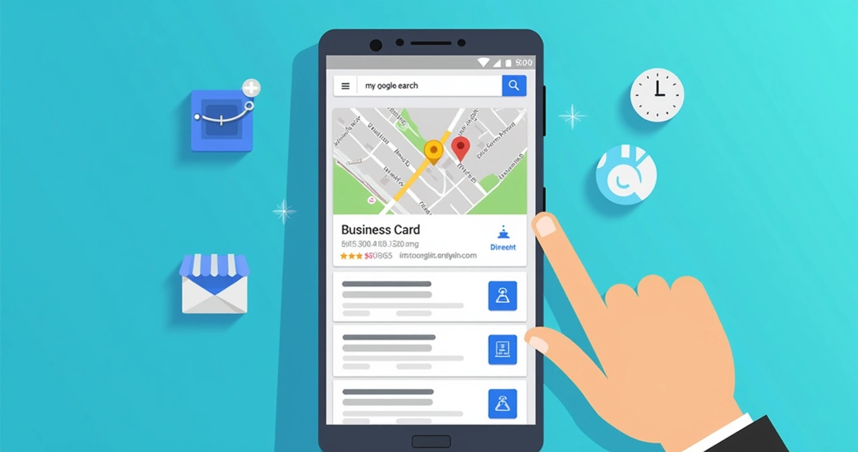 Busca local mostrando mapa, telefone e informações sem clicar 