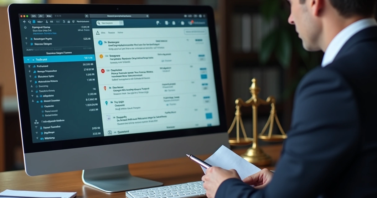 Tela de computador mostrando log digital de envio e abertura de e-mail 