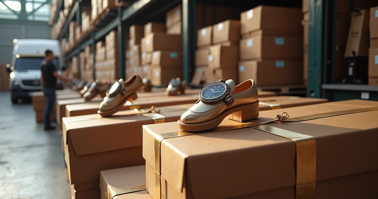 Empacotamento de produtos de luxo para envio express