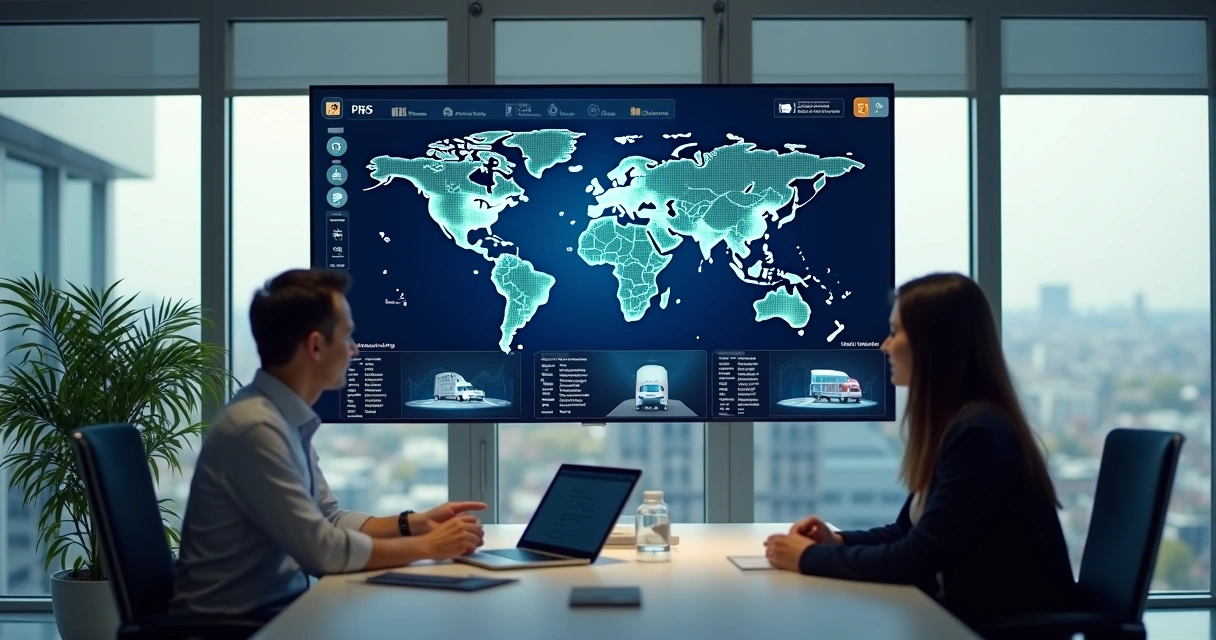 Tela de computador com mapa mostrando rastreamento de entrega 