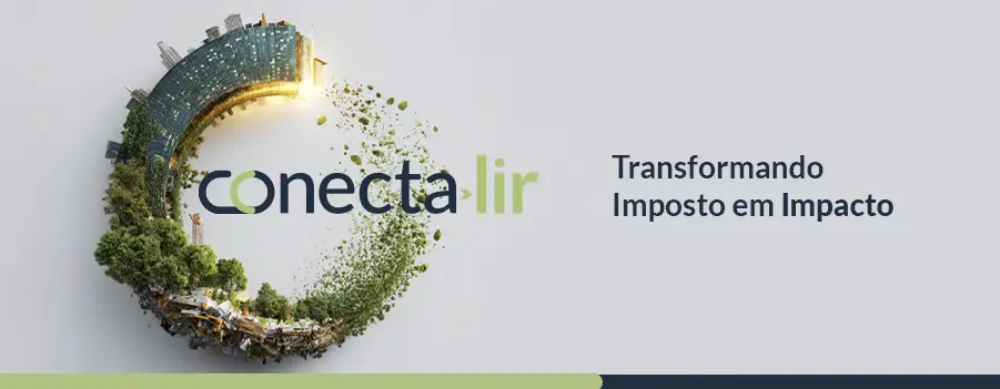 Logo da Conecta LIR com texto Transformando Imposto em Impacto