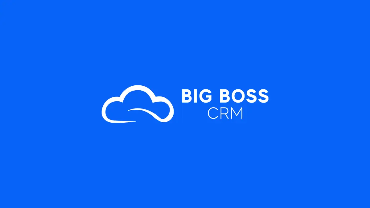 Logotipo da Big Boss CRM em fundo azul