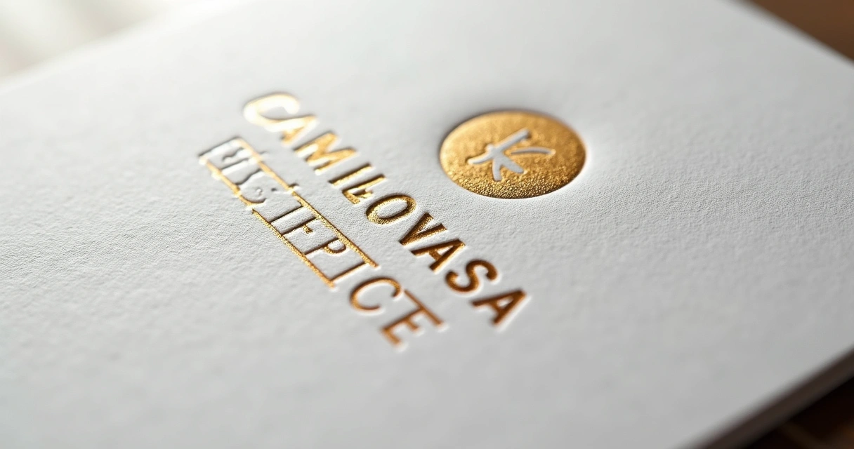 Logotipo sofisticado e duradouro com aplicação em papel timbrado 