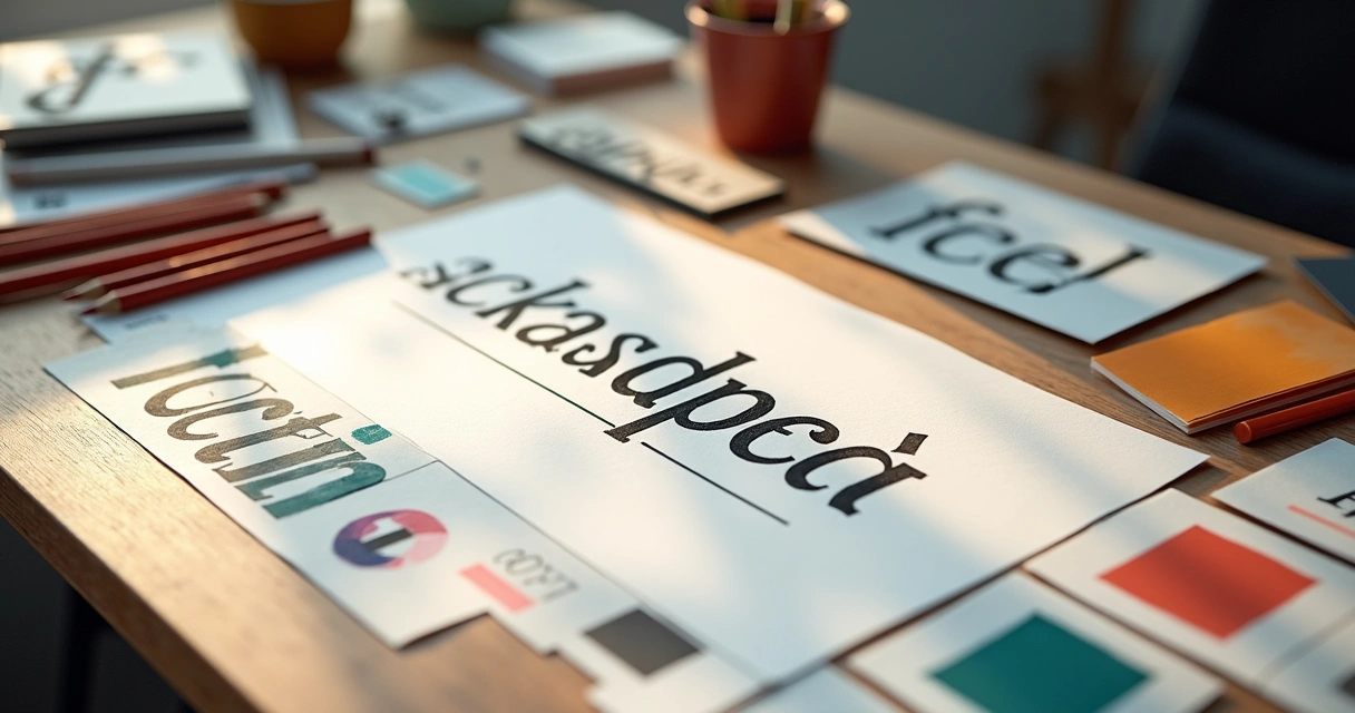 Exemplo de logotipo, paleta de cores e tipografia alinhados 