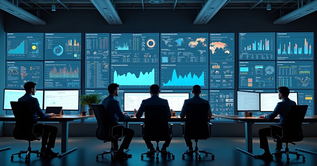 Dashboard com gráficos de logs em tempo real em grandes empresas 