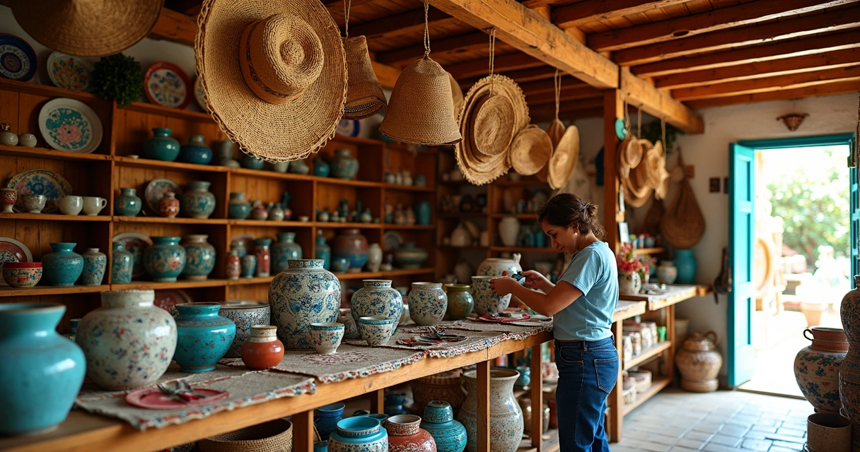 Artesanato brasileiro em loja local