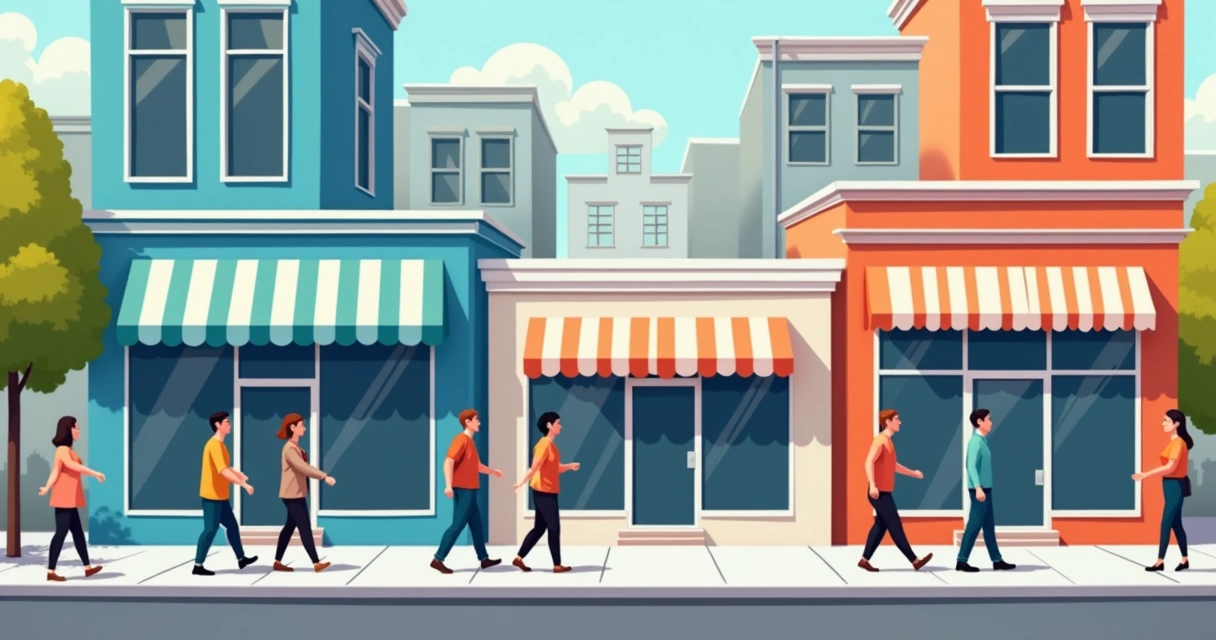 Fachada de assistência técnica com concorrentes próximos