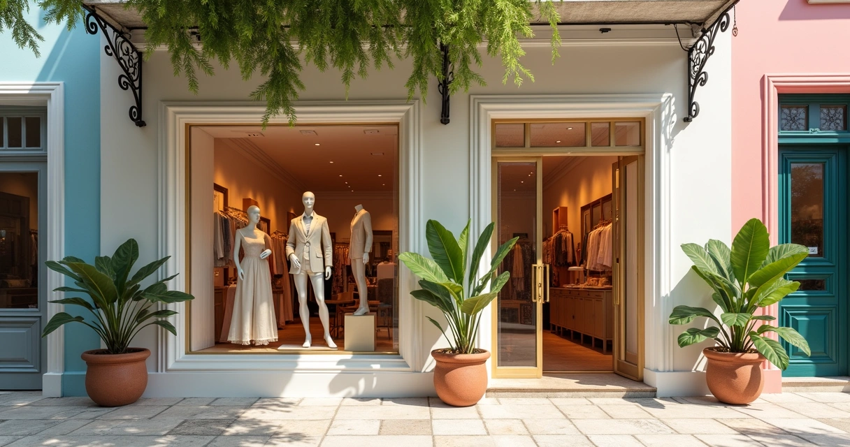 Boutique de moda elegante em Gustavia, St. Barth