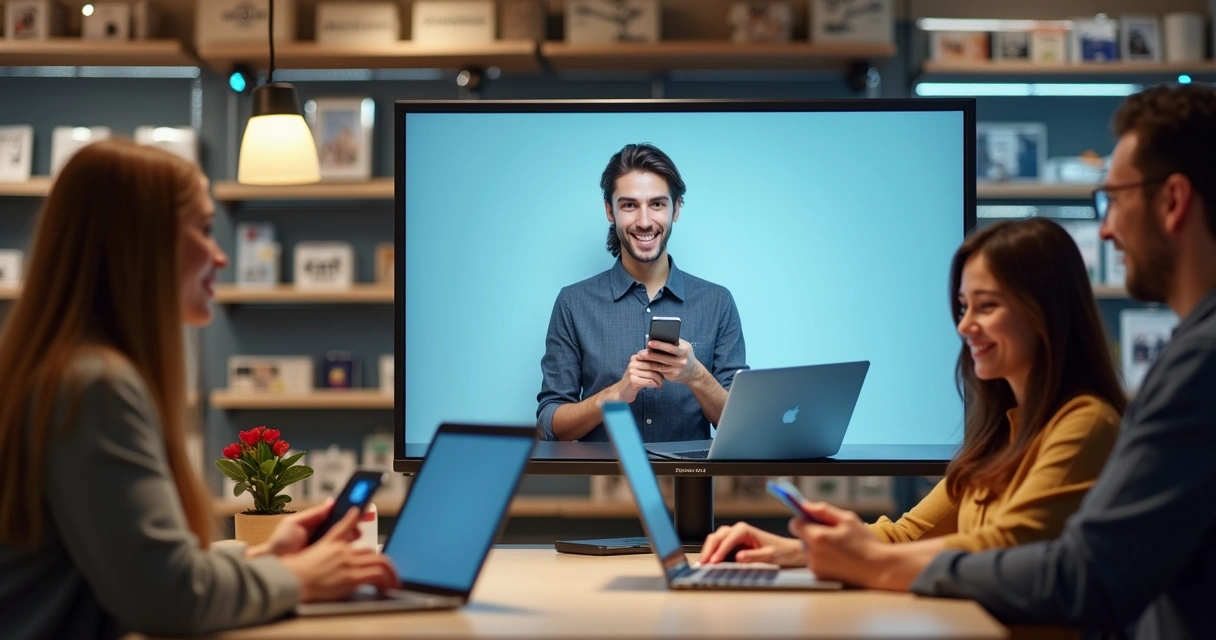 Atendente de loja virtual atendendo clientes com chatbot 