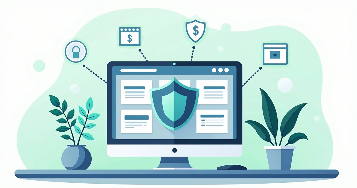 Loja online de dropshipping com escudo de segurança 