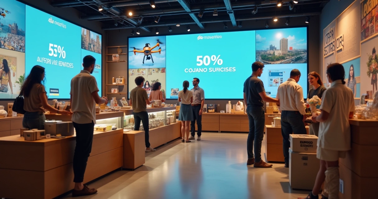 Loja de e-commerce brasileira movimentada com múltiplos canais digitais 