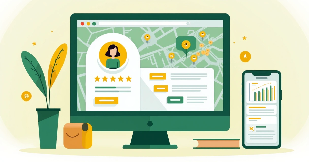 Loja na tela de computador destacada no Google Meu Negócio 