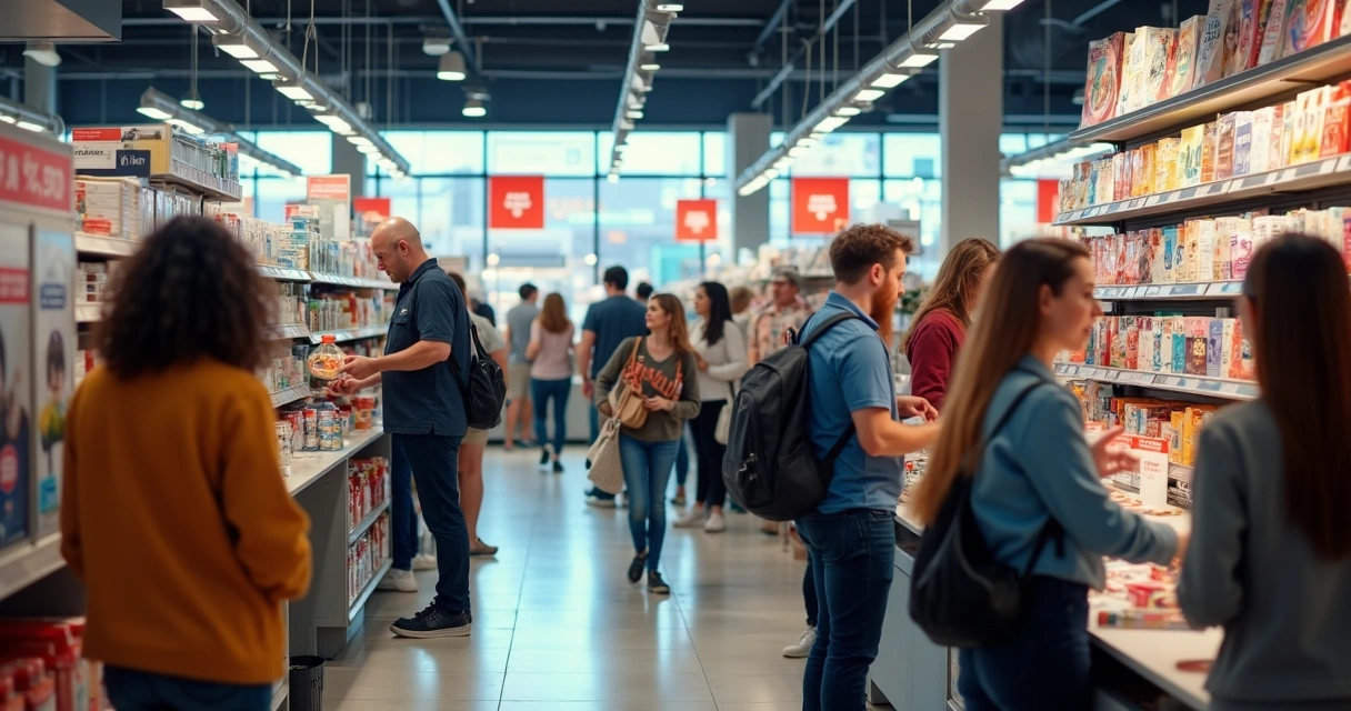Forecast de vendas em varejo: modelos, erros e estratégias 2 Movimento intenso de pessoas em loja de varejo