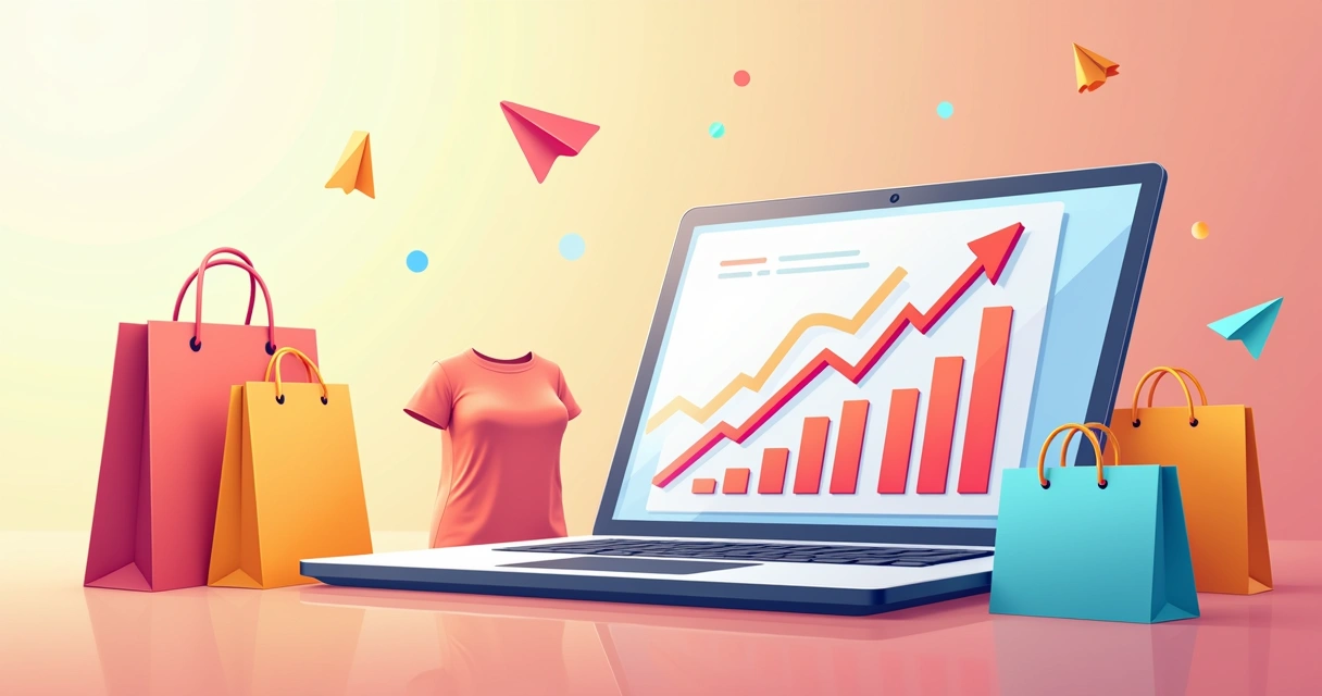 Loja virtual de moda fitness mostrando crescimento de vendas 