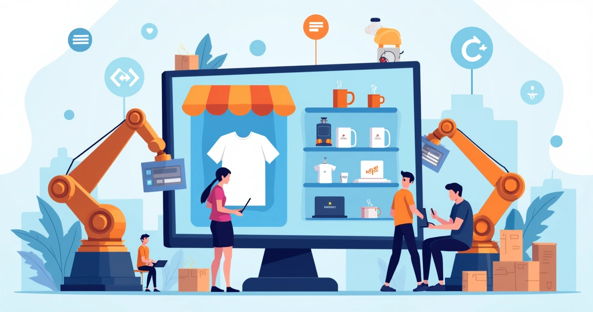 Vitrine de uma loja virtual com produtos personalizados e variados 